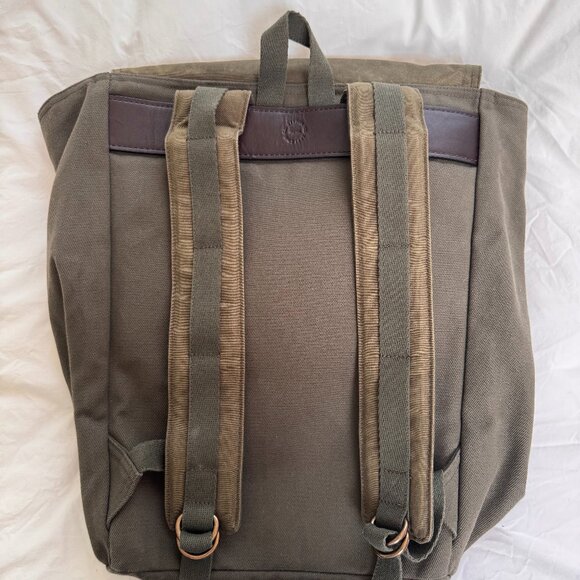 Filson Ranger Rucksack – Vintage Green Twill Backpack w/ Bridle Leather - Picture 5 of 9